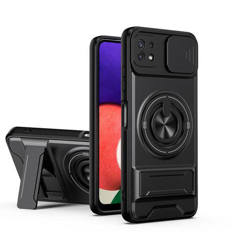 Lens Sliding Window Multifunctional Magnetic Shockproof Phone Case, For Galaxy A22 5G, For Galaxy A32 4G, For Galaxy A72 4G / 5G, For Galaxy A52 5G