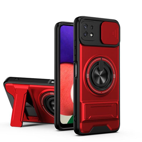 Lens Sliding Window Multifunctional Magnetic Shockproof Phone Case, For Galaxy A22 5G, For Galaxy A32 4G, For Galaxy A72 4G / 5G, For Galaxy A52 5G