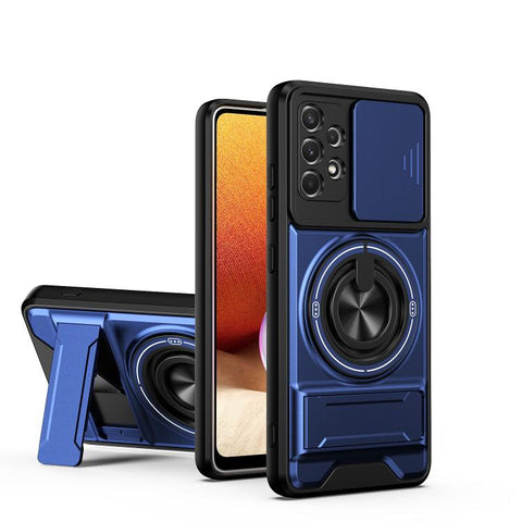Lens Sliding Window Multifunctional Magnetic Shockproof Phone Case, For Galaxy A22 5G, For Galaxy A32 4G, For Galaxy A72 4G / 5G, For Galaxy A52 5G