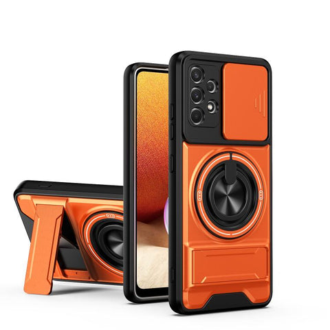 Lens Sliding Window Multifunctional Magnetic Shockproof Phone Case, For Galaxy A22 5G, For Galaxy A32 4G, For Galaxy A72 4G / 5G, For Galaxy A52 5G