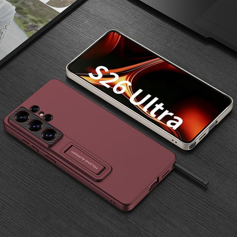 GKK Ultra-thin Full Coverage Phone Case with Holder, For Samsung Galaxy S26 Ultra 5G