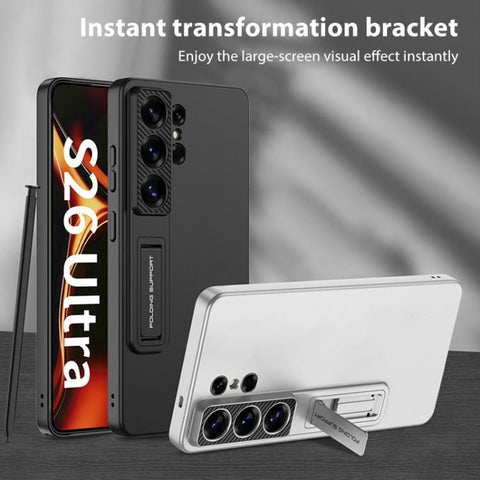 GKK Ultra-thin Full Coverage Phone Case with Holder, For Samsung Galaxy S26 Ultra 5G