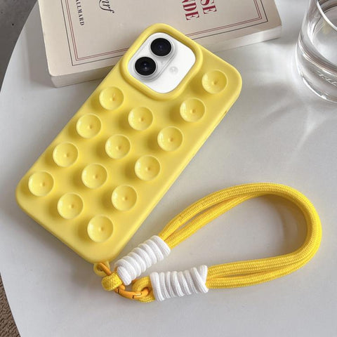 Simple Suction Cup Silicone Phone Case with Lanyard, For iPhone 18 Pro / 17 Pro, For iPhone 18 Pro Max / 17 Pro Max, For iPhone 17, For iPhone Air, For iPhone 16 Pro Max, For iPhone 16 Pro, For iPhone 16 Plus, For iPhone 16