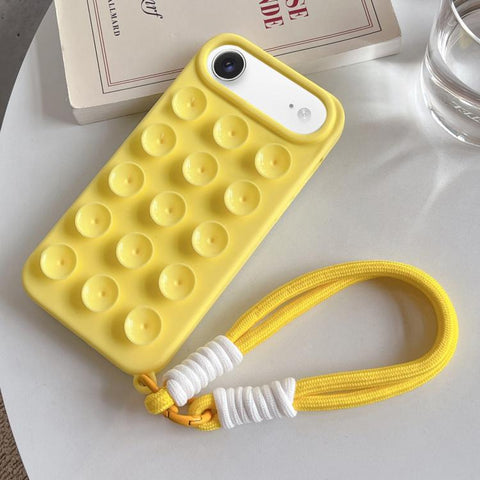 Simple Suction Cup Silicone Phone Case with Lanyard, For iPhone 18 Pro / 17 Pro, For iPhone 18 Pro Max / 17 Pro Max, For iPhone 17, For iPhone Air, For iPhone 16 Pro Max, For iPhone 16 Pro, For iPhone 16 Plus, For iPhone 16
