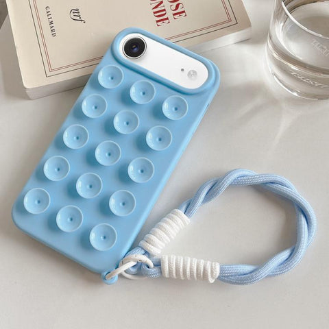 Simple Suction Cup Silicone Phone Case with Lanyard, For iPhone 18 Pro / 17 Pro, For iPhone 18 Pro Max / 17 Pro Max, For iPhone 17, For iPhone Air, For iPhone 16 Pro Max, For iPhone 16 Pro, For iPhone 16 Plus, For iPhone 16