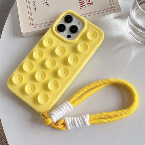 Simple Suction Cup Silicone Phone Case with Lanyard, For iPhone 18 Pro / 17 Pro, For iPhone 18 Pro Max / 17 Pro Max, For iPhone 17, For iPhone Air, For iPhone 16 Pro Max, For iPhone 16 Pro, For iPhone 16 Plus, For iPhone 16
