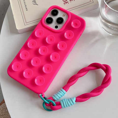 Simple Suction Cup Silicone Phone Case with Lanyard, For iPhone 18 Pro / 17 Pro, For iPhone 18 Pro Max / 17 Pro Max, For iPhone 17, For iPhone Air, For iPhone 16 Pro Max, For iPhone 16 Pro, For iPhone 16 Plus, For iPhone 16