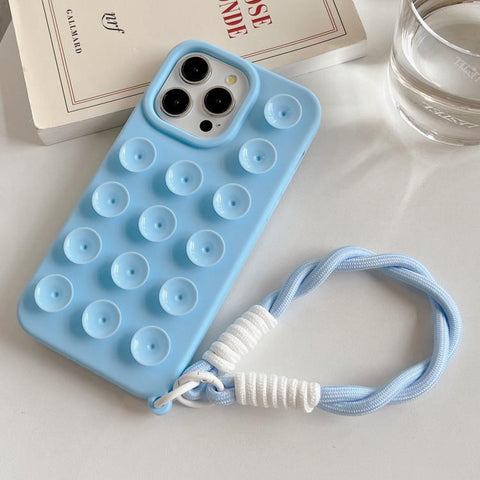 Simple Suction Cup Silicone Phone Case with Lanyard, For iPhone 18 Pro / 17 Pro, For iPhone 18 Pro Max / 17 Pro Max, For iPhone 17, For iPhone Air, For iPhone 16 Pro Max, For iPhone 16 Pro, For iPhone 16 Plus, For iPhone 16