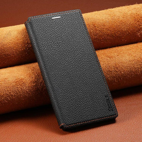 ESEBLE Ultra-thin Card Slot Magnetic Vegan Leather Phone Case, For Samsung Galaxy S25 Ultra 5G, For Samsung Galaxy S24 Ultra 5G, For Samsung Galaxy S23 Ultra 5G, For Samsung Galaxy S22 Ultra 5G, For Samsung Galaxy S21 Ultra 5G