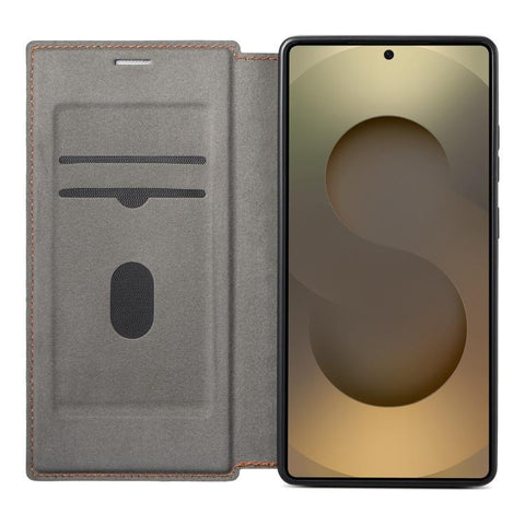 ESEBLE Ultra-thin Card Slot Magnetic Vegan Leather Phone Case, For Samsung Galaxy S25 Ultra 5G, For Samsung Galaxy S24 Ultra 5G, For Samsung Galaxy S23 Ultra 5G, For Samsung Galaxy S22 Ultra 5G, For Samsung Galaxy S21 Ultra 5G