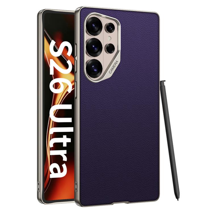 GKK Large Camera Hole Metal Paint Skin Feel Vegan Leather Phone Case, Without Pen, For Samsung Galaxy S26 Ultra 5G