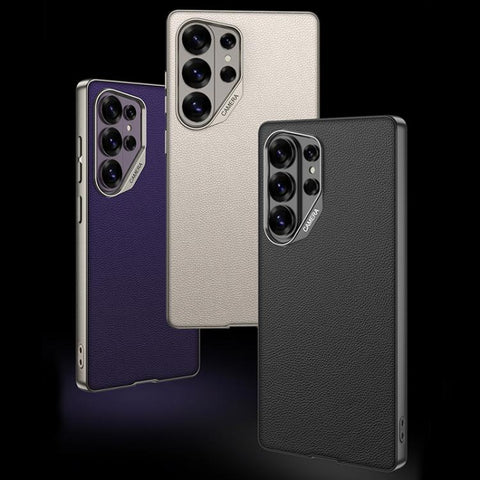GKK Large Camera Hole Metal Paint Skin Feel Vegan Leather Phone Case, Without Pen, For Samsung Galaxy S26 Ultra 5G