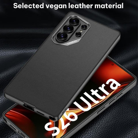 GKK Large Camera Hole Metal Paint Skin Feel Vegan Leather Phone Case, Without Pen, For Samsung Galaxy S26 Ultra 5G