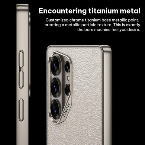 GKK Large Camera Hole Metal Paint Skin Feel Vegan Leather Phone Case, Without Pen, For Samsung Galaxy S26 Ultra 5G