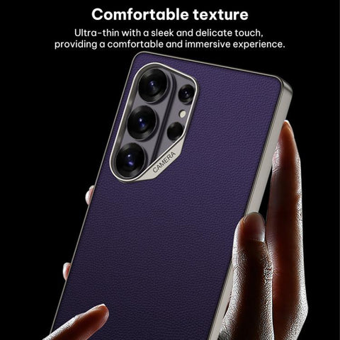 GKK Large Camera Hole Metal Paint Skin Feel Vegan Leather Phone Case, Without Pen, For Samsung Galaxy S26 Ultra 5G