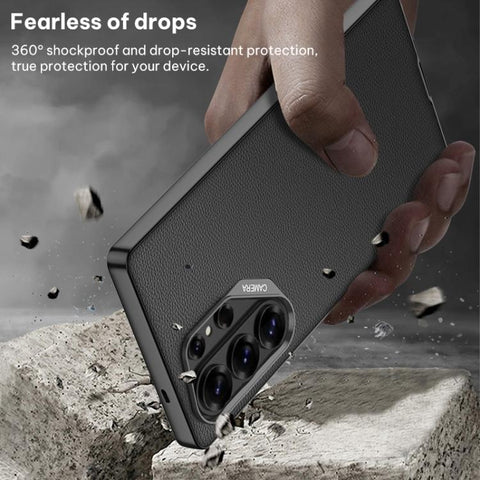 GKK Large Camera Hole Metal Paint Skin Feel Vegan Leather Phone Case, Without Pen, For Samsung Galaxy S26 Ultra 5G