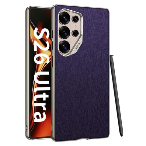 GKK Large Camera Hole Metal Paint Skin Feel Vegan Leather Phone Case, Without Pen, For Samsung Galaxy S26 Ultra 5G