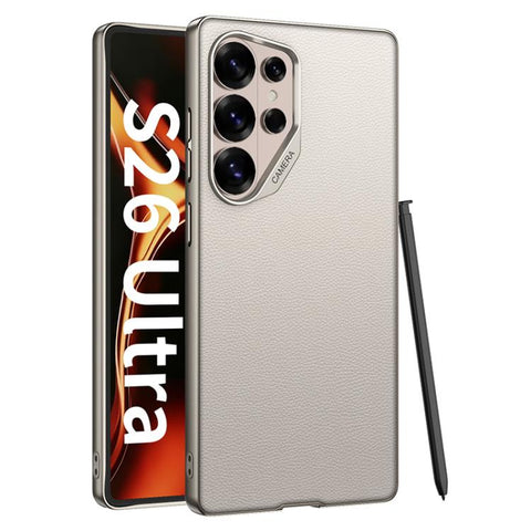 GKK Large Camera Hole Metal Paint Skin Feel Vegan Leather Phone Case, Without Pen, For Samsung Galaxy S26 Ultra 5G