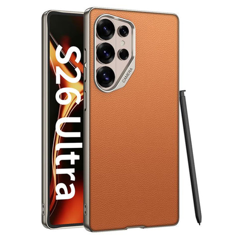 GKK Large Camera Hole Metal Paint Skin Feel Vegan Leather Phone Case, Without Pen, For Samsung Galaxy S26 Ultra 5G
