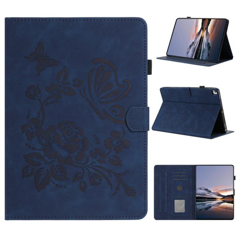 Butterfly Loves Flowers Embossed Leather Smart Tablet Case, For iPad Air 11 2026 / 2025 / 2024, For iPad 2025 / 2022, For iPad mini 2024 / mini 6, For iPad 10.2 2021 / 10.5 2019, For iPad mini 5 / 4 / 3 / 2 / 1, For iPad 9.7 2018 / 2017