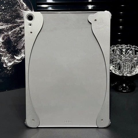 White Glazed Clear Acrylic Hybrid Metal Tablet Case, For iPad Air 13 2026 / 2025 / 2024, For iPad Air 11 2026 / 2025 / 2024, For iPad Pro 13 2025 / 2024, For iPad Pro 11 2025 / 2024, For iPad 2025 / 2022