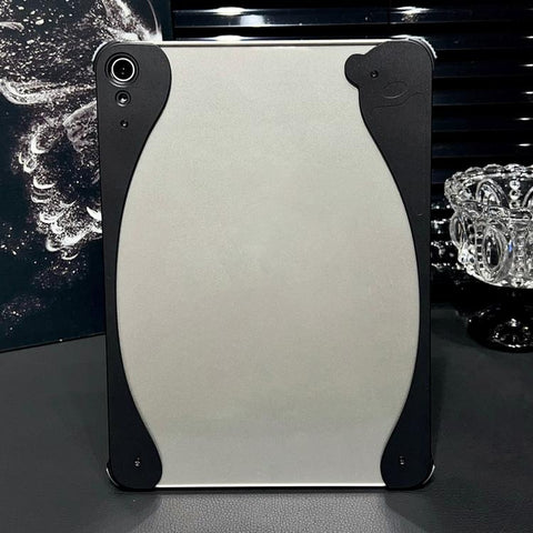 White Glazed Clear Acrylic Hybrid Metal Tablet Case, For iPad Air 13 2026 / 2025 / 2024, For iPad Air 11 2026 / 2025 / 2024, For iPad Pro 13 2025 / 2024, For iPad Pro 11 2025 / 2024, For iPad 2025 / 2022