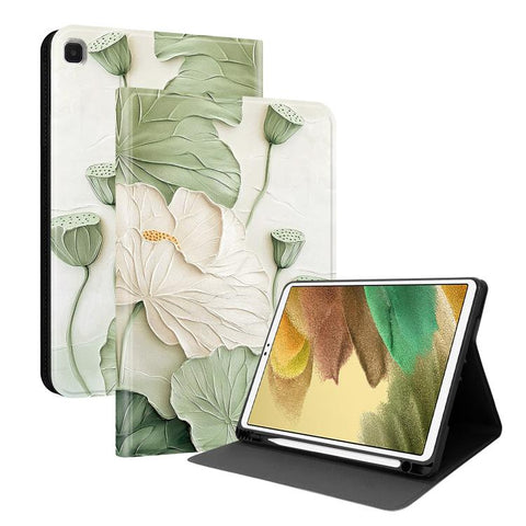 Painted Voltage Vegan Leather Tablet Case with Pen Slot, For Samsung Galaxy Tab A7 Lite