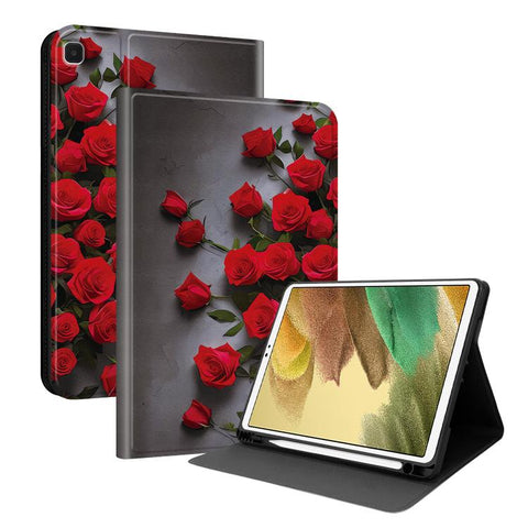 Painted Voltage Vegan Leather Tablet Case with Pen Slot, For Samsung Galaxy Tab A7 Lite