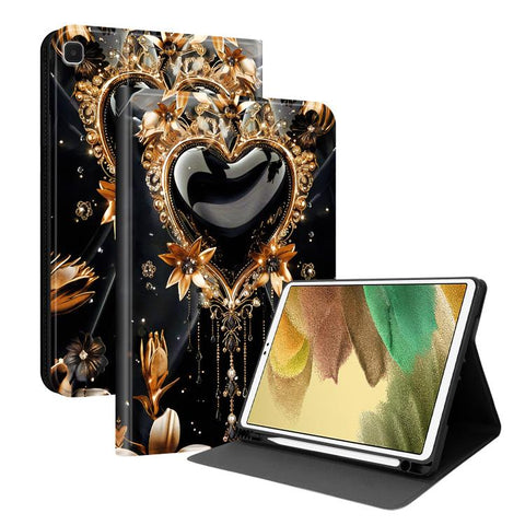 Painted Voltage Vegan Leather Tablet Case with Pen Slot, For Samsung Galaxy Tab A7 Lite