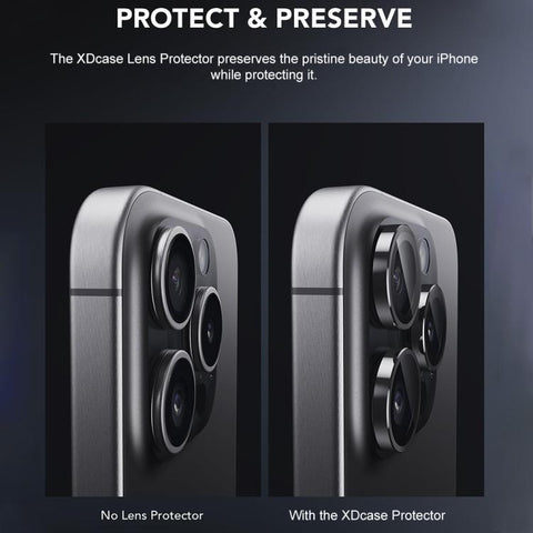 XDcase AF + AR Hawkeye Camera Lens Protector with Alignment Tool, For iPhone 16 Pro / 16 Pro Max