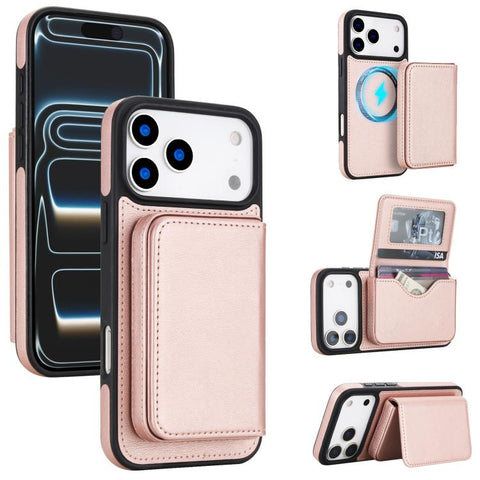 Retro Faux Leather Detachable Magnetic Wallet Bag RFID Blocking Phone Case, For iPhone 18 Pro / 17 Pro, For iPhone 18 Pro Max / 17 Pro Max