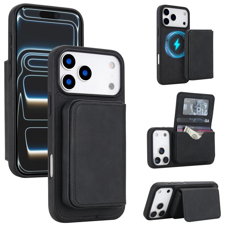 Retro Faux Leather Detachable Magnetic Wallet Bag RFID Blocking Phone Case, For iPhone 18 Pro / 17 Pro, For iPhone 18 Pro Max / 17 Pro Max