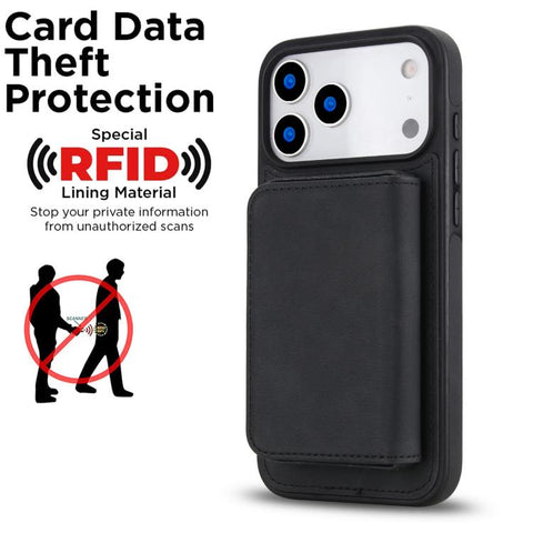 Retro Faux Leather Detachable Magnetic Wallet Bag RFID Blocking Phone Case, For iPhone 18 Pro / 17 Pro, For iPhone 18 Pro Max / 17 Pro Max
