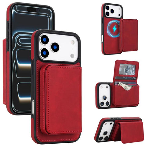 Retro Faux Leather Detachable Magnetic Wallet Bag RFID Blocking Phone Case, For iPhone 18 Pro / 17 Pro, For iPhone 18 Pro Max / 17 Pro Max