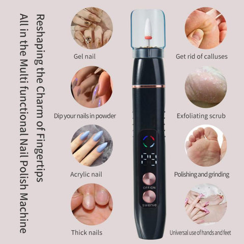GLX-015 Multifunctional Nail Polisher with LED Light