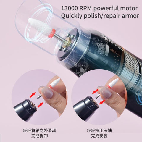 GLX-015 Multifunctional Nail Polisher with LED Light