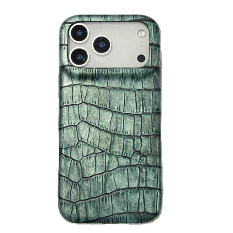 Vintage Crocodile Texture Shockproof Vegan Leather Phone Case, For iPhone 18 Pro / 17 Pro, For iPhone 18 Pro Max / 17 Pro Max
