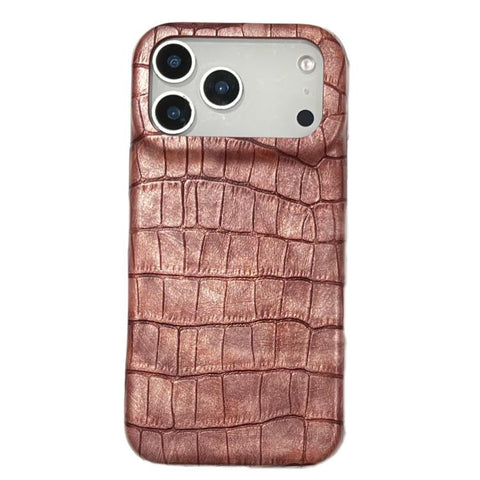 Vintage Crocodile Texture Shockproof Vegan Leather Phone Case, For iPhone 18 Pro / 17 Pro, For iPhone 18 Pro Max / 17 Pro Max