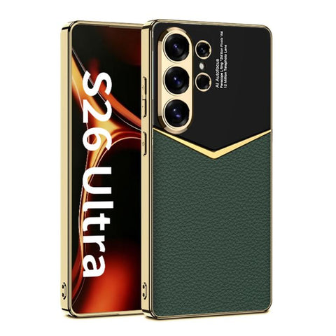 GKK Plating Soft TPU + Leather Full Coverage Phone Case, For Samsung Galaxy S26 Ultra 5G