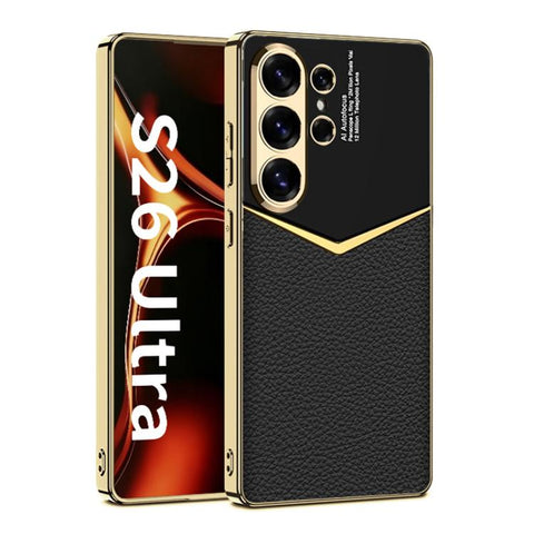 GKK Plating Soft TPU + Leather Full Coverage Phone Case, For Samsung Galaxy S26 Ultra 5G