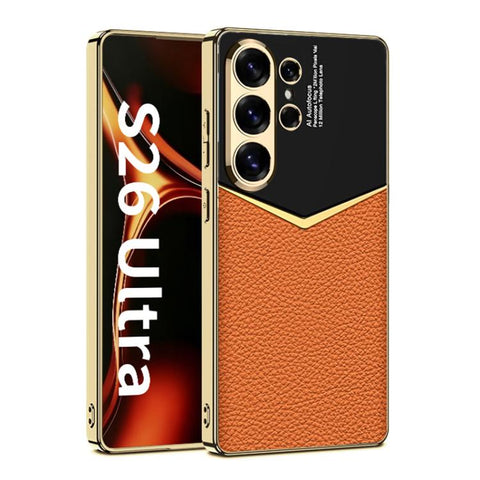 GKK Plating Soft TPU + Leather Full Coverage Phone Case, For Samsung Galaxy S26 Ultra 5G