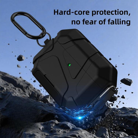 XDcase Football-style Security Lock TPU Earbud Case with Hook & Holder, For AirPods Pro 3, For AirPods 5 / 4, For AirPods Pro 2 / 1
