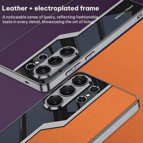 GKK Plating TPU + Leather Supercar Full Coverage Phone Case, For Samsung Galaxy S26 Ultra 5G