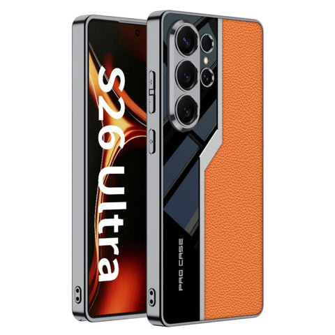 GKK Plating TPU + Leather Supercar Full Coverage Phone Case, For Samsung Galaxy S26 Ultra 5G