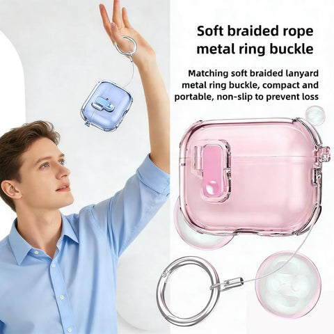 XDcase Transparent Silicone Automatic Pop-Up Earbud Case, For AirPods 5 / 4, For AirPods Pro 3, For AirPods Pro 2 / 1