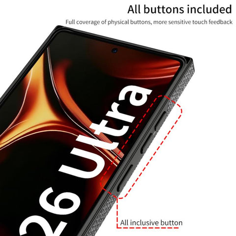 GKK Skin Feel Curved Leather Nylon Magnetic Phone Case, For Samsung Galaxy S26 Ultra 5G