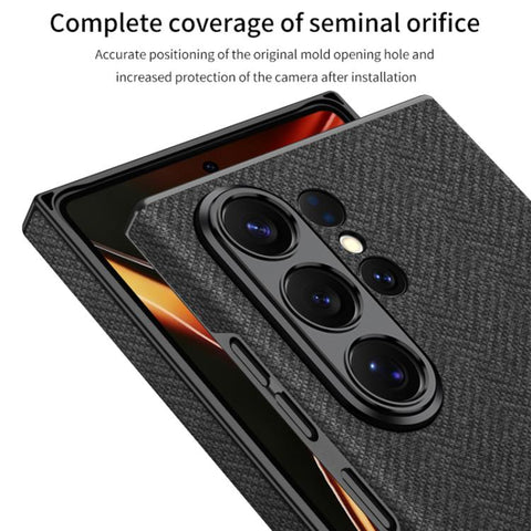 GKK Skin Feel Curved Leather Nylon Magnetic Phone Case, For Samsung Galaxy S26 Ultra 5G
