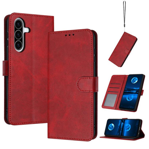 Solid Calf Texture Flip Leather Phone Case, For Samsung Galaxy A57 5G