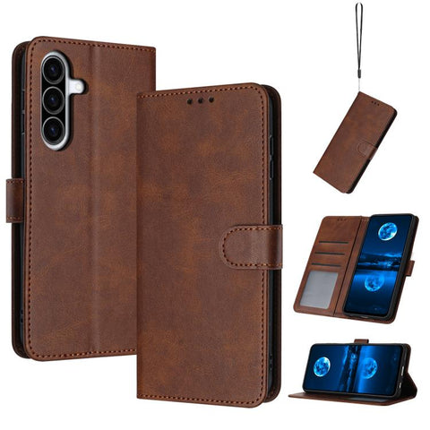 Solid Calf Texture Flip Leather Phone Case, For Samsung Galaxy A57 5G