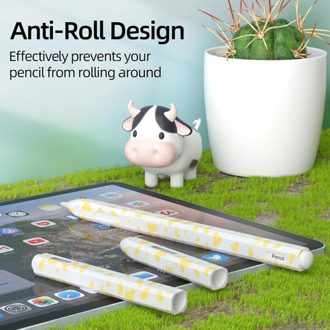 XDcase Cow Print Silicone Protective Stylus Pen Sleeve, For Apple Pencil Pro / 2, For Apple Pencil USB-C / 3
